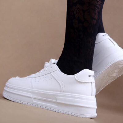White Mx Fashion Sneakers